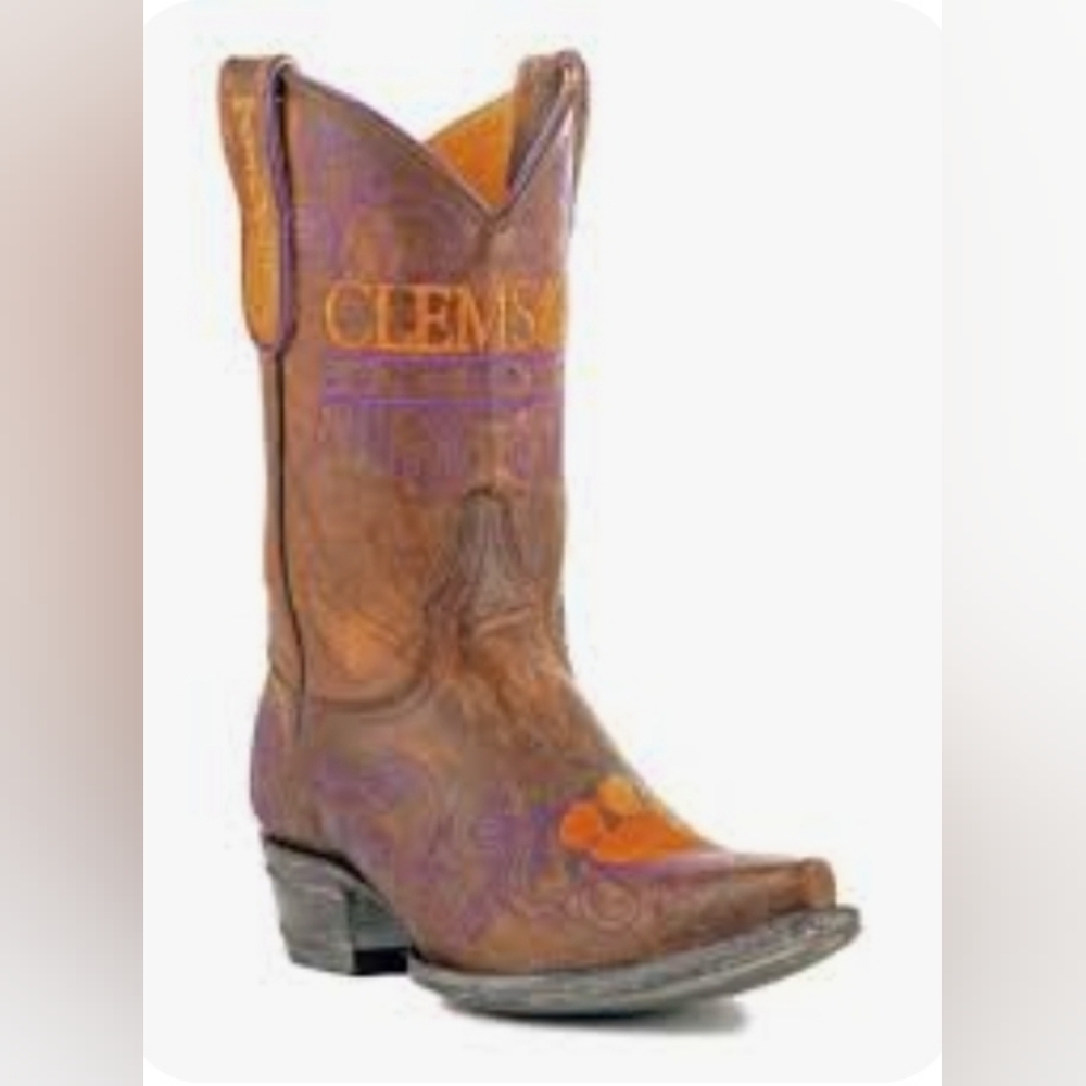 Gameday Clemson Tigers Leather Western Boots | Women’s 8.5